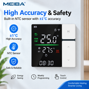 MB609 Touchscreen Room Thermostat - Black