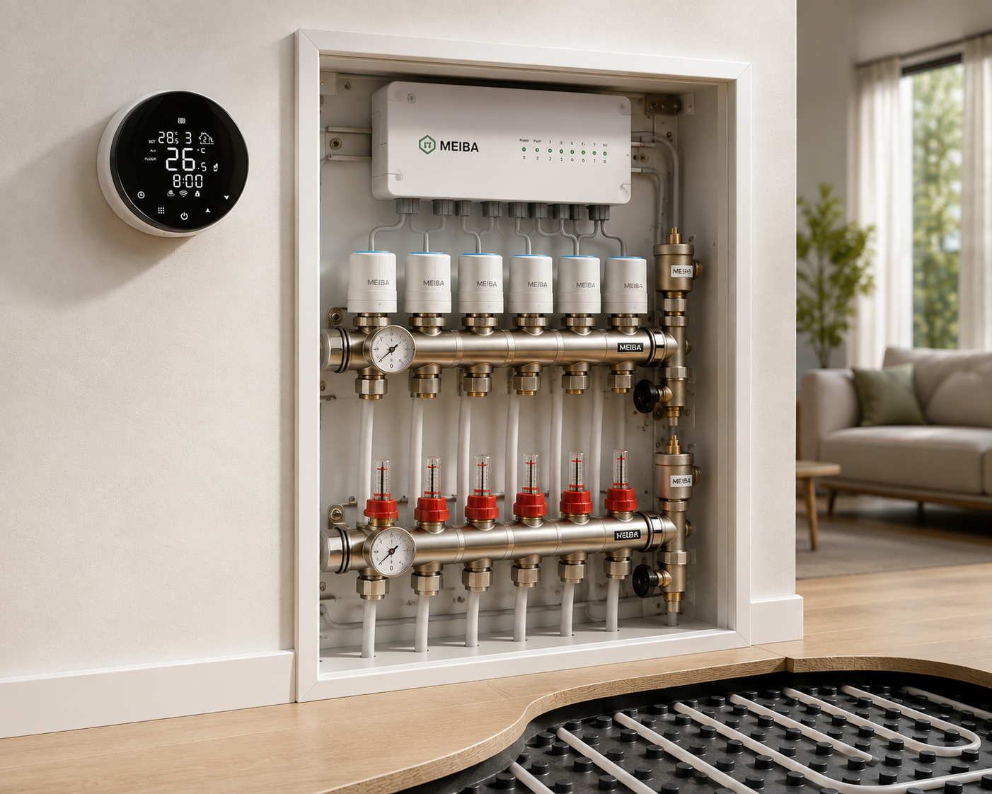 MEIBA underfloor heating control system